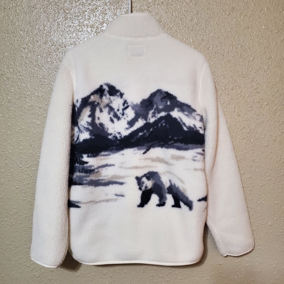 NWT Men's Old Navy Polar Bear Sherpa Fleece Quarter Zip Sweater Pullover Jacket - Picture 3 of 15